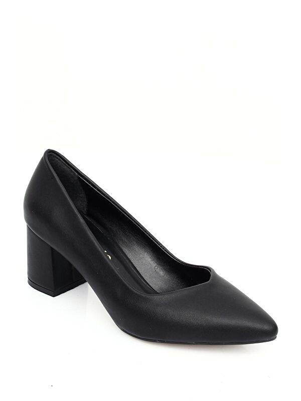 Sivri Burun Orta Kalın Topuklu Kadın Ayakkabı 38918 - Görsel 6