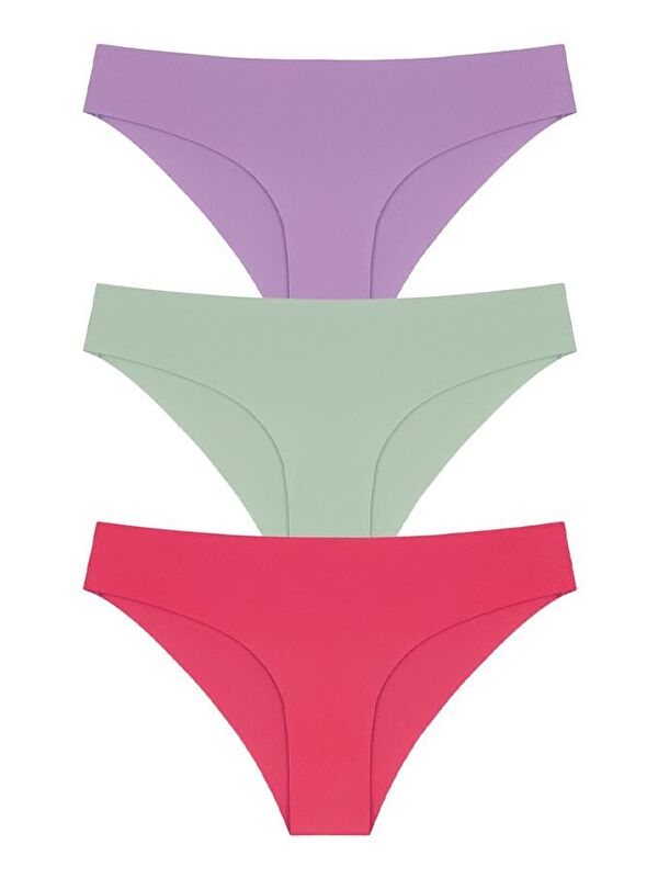 Cottonhill Lazer Kesim Kadın Bikini Külot 3'Lü Paket-1