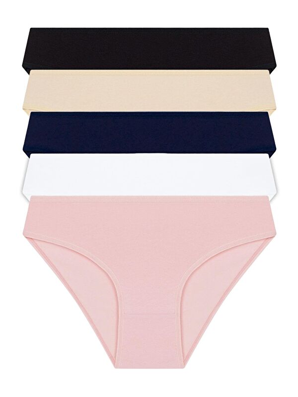 Cottonhill Basic Pamuklu Kadın Bikini Külot 5'Li Paket