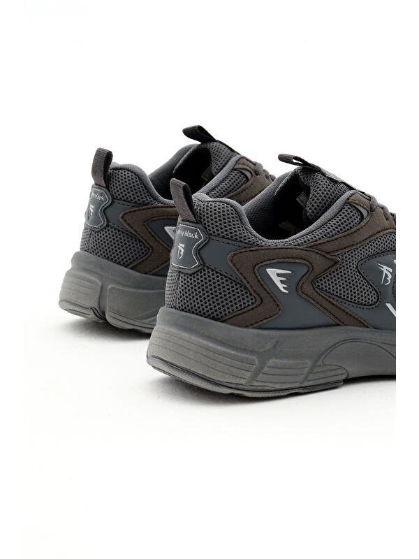 Unisex Füme Rahat Kalıp Yüksek Faylon Taban Bağcıklı Spor Ayakkabı - Görsel 6