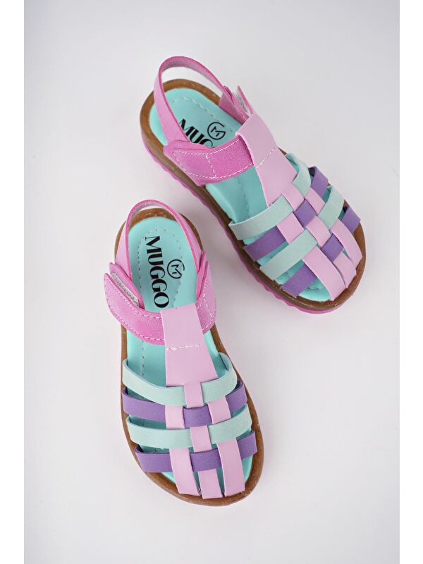 Rapun Günlük Ortopedik Hafif Taban Cırtlı Kız Çocuk Sandalet - Görsel 4