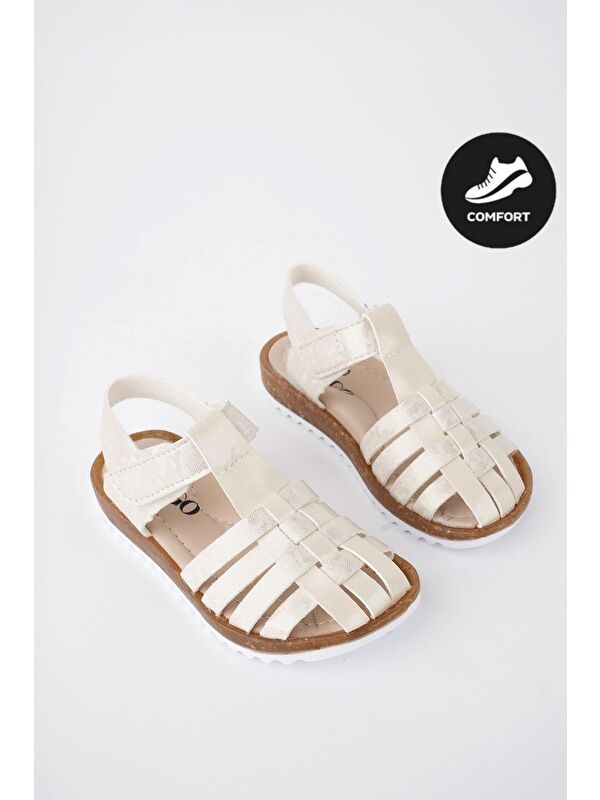 Rapun Günlük Ortopedik Hafif Taban Cırtlı Kız Çocuk Sandalet - Görsel 2