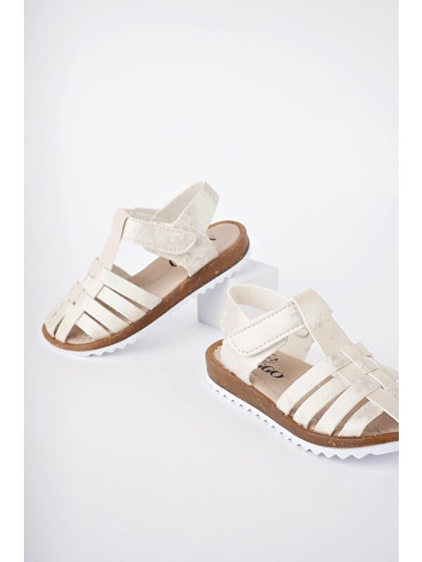 Rapun Günlük Ortopedik Hafif Taban Cırtlı Kız Çocuk Sandalet - Görsel 3