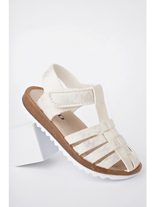 Rapun Günlük Ortopedik Hafif Taban Cırtlı Kız Çocuk Sandalet - Görsel 5