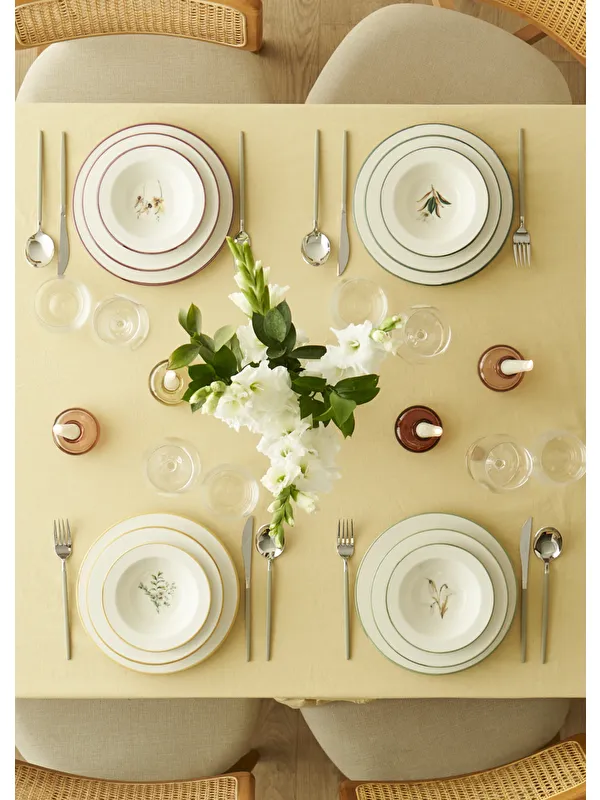 Bella Maison Garden Stoneware 12 Parça 4 Kişilik Yemek Takımı Mix