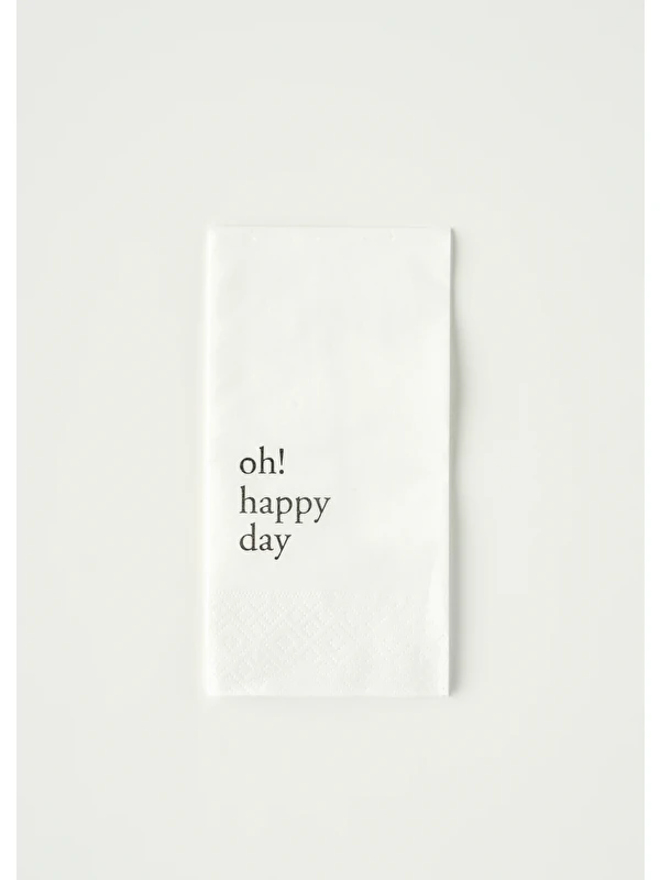 Bella Maison Oh Happy Day 100'lü Peçete Beyaz