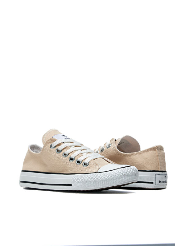 Unisex Bej Rahat Kalıp Sneaker Ayakkabı - Görsel 4