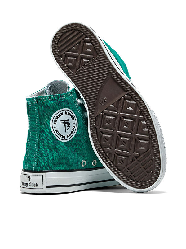 Unisex Yeşil Rahat Kalıp Bağcıklı Uzun Spor Ayakkabı - Görsel 6