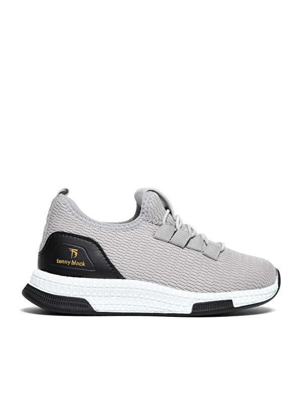 Çocuk Unisex Füme Rahat Kalıp Lastik Bağcıklı Spor Ayakkabı - Görsel 4