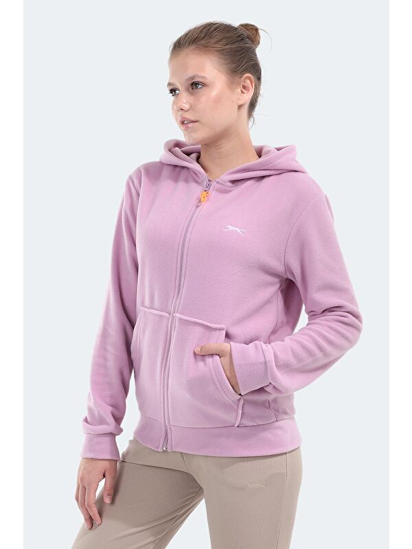SLAZENGER SOFAL I Kadın Polar Sweatshirt Lila