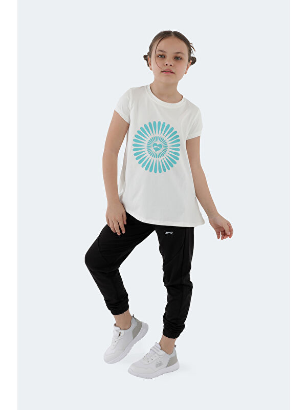 SLAZENGER POSEIDON IN Kız Çocuk Ekru Tişört