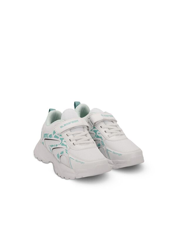 KANNER Kız Çocuk Sneaker Ayakkabı Beyaz / Yeşil - Görsel 3