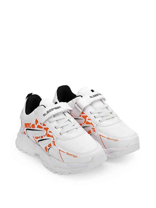 KANNER Kız Çocuk Sneaker Ayakkabı Beyaz / Turuncu - Görsel 3
