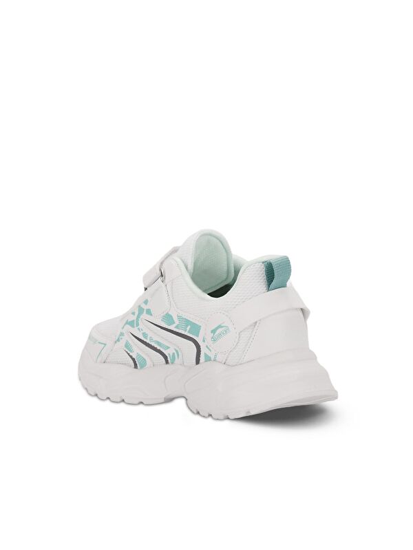 KANNER Kız Çocuk Sneaker Ayakkabı Beyaz / Yeşil - Görsel 4