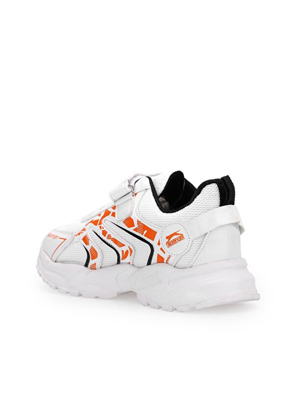 KANNER Kız Çocuk Sneaker Ayakkabı Beyaz / Turuncu - Görsel 4