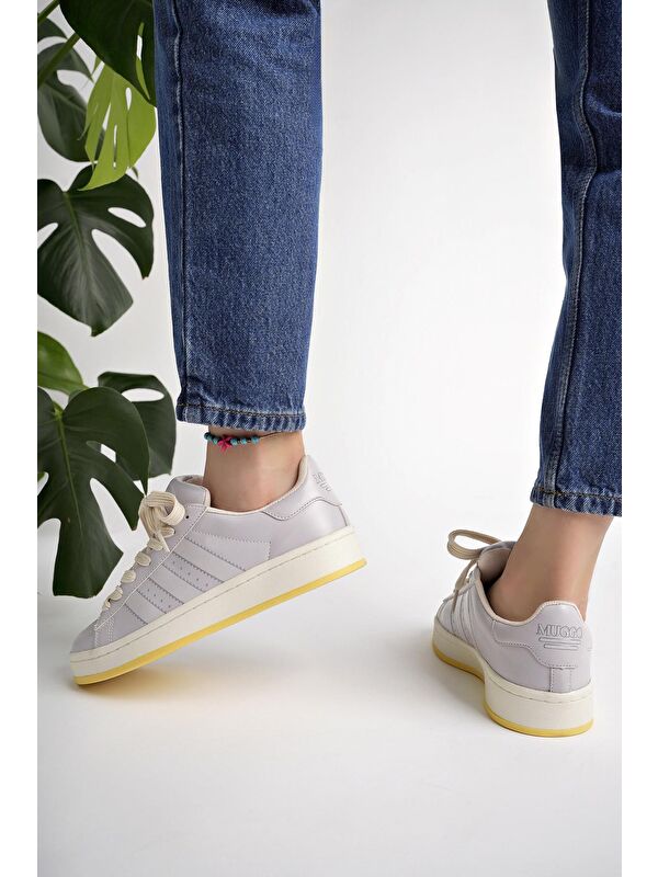 Kadın Ortopedik Günlük Bağcıklı Yürüyüş Koşu Sneaker Spor Ayakkabı - Görsel 9