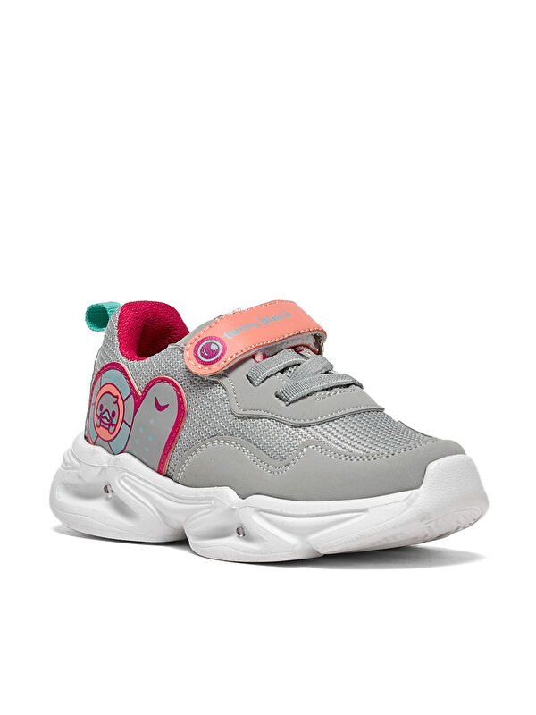 Çocuk Unisex Buz Fuşya Işıklı Cırtlı Ayakkabı - Görsel 3