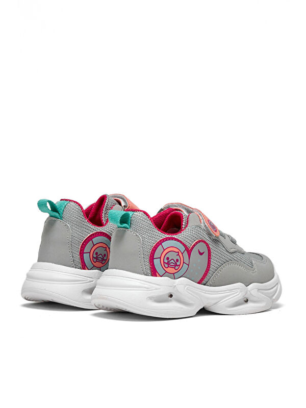 Çocuk Unisex Buz Fuşya Işıklı Cırtlı Ayakkabı - Görsel 5