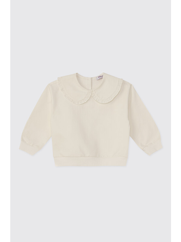 Panço Kız Bebek Ekru Sweatshirt