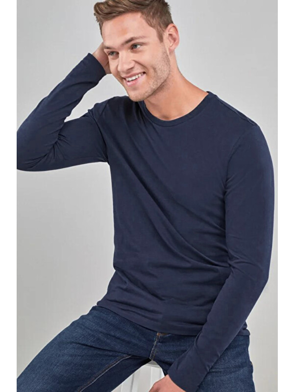Süperlife Erkek Bisiklet yaka Sweatshirt SPR24TS41