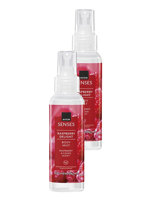 AVON Raspberry Delight Frambuaz ve Frenk Üzümü Kokulu Vücut Spreyi 100 Ml. İkili Set