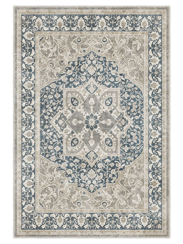 Homefesto Dekoratif Özel Tasarım Yıkanabilir İnce Kaymaz Tabanlı Modern Halı KECE FR10