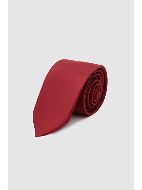 D'S damat Bordo Düz 5,5 Cm Kravat