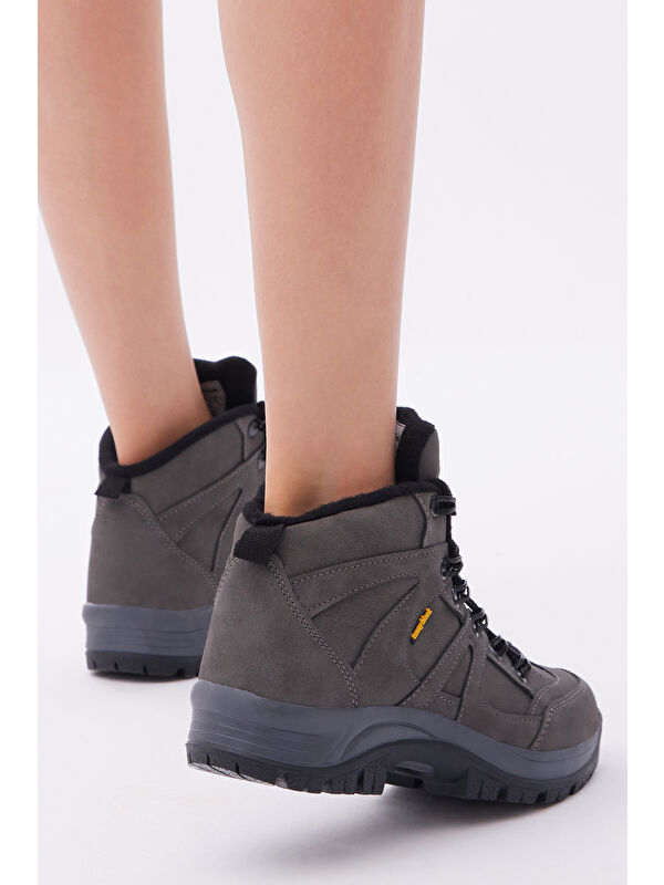 Unisex Füme Rahat Kalıp Bağcıklı Trekking Bot - Görsel 5