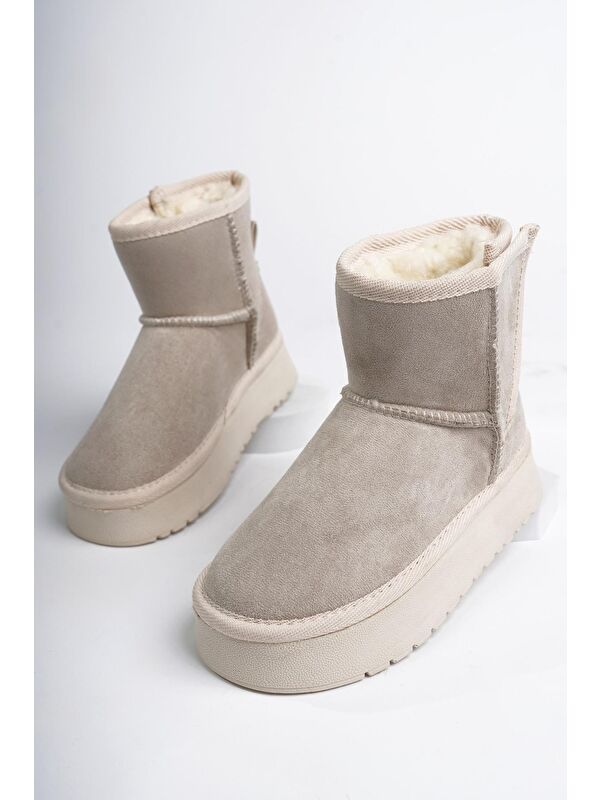 MİXS Kalın Taban İçi Tüylü Cırtlı Günlük Mini Çocuk Bot - Görsel 3