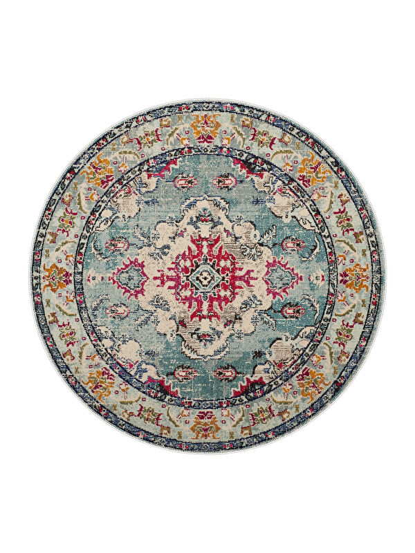 Homefesto Pamuk Taban Yıkanabilir Kaydırmaz Taban Modern Halı 100 x 100 cm
