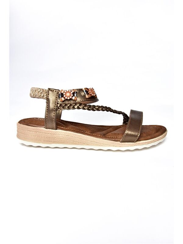 M258313409 Bakır Kadın Sandalet - Görsel 6