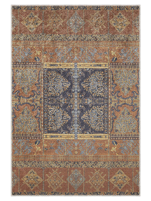 Homefesto Pamuk Taban Yıkanabilir Kaydırmaz Taban Modern Halı 120 x 180 cm