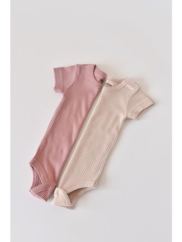 BabyCosy Organic  Modal 2 Li Kısa Kollu Badi CSYM11207