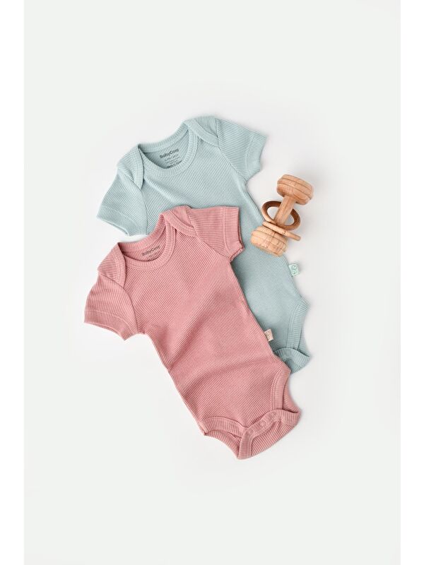 BabyCosy Organic  Modal 2 Li Kısa Kollu Badi