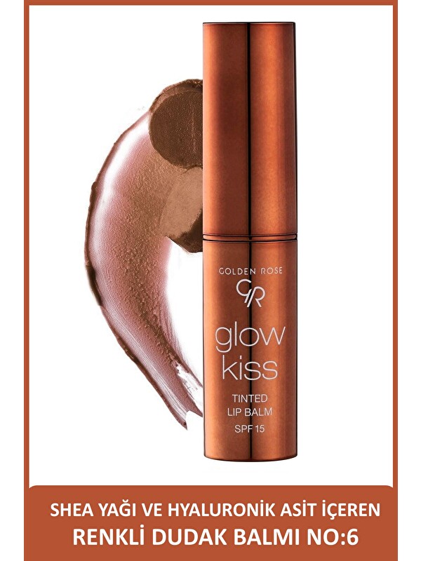 GOLDEN ROSE Glow Kiss Tinted Lip Balm No: 06 Choco Cake - Renkli Dudak Nemlendirici