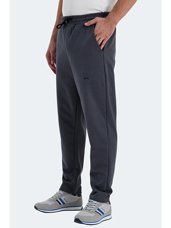 SLAZENGER Erkek %100 Pamuk Eşofman Altı Koyu Gri