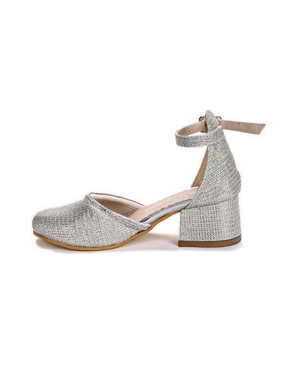 Ressa Çupra Taşlı Kız Çocuk 5 Cm Topuklu Sandalet Abiye Ayakkabı - Görsel 6