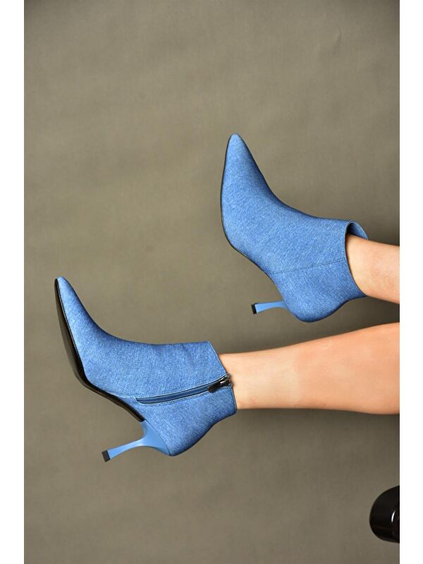 N2821021 Lacivert Kadın Bot - Görsel 2