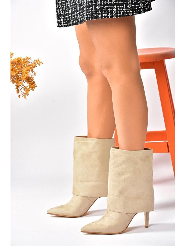 N5725609 Bej Kadın Bot - Görsel 3
