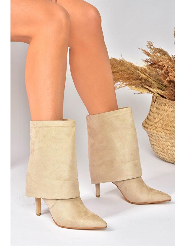 N5725609 Bej Kadın Bot - Görsel 4