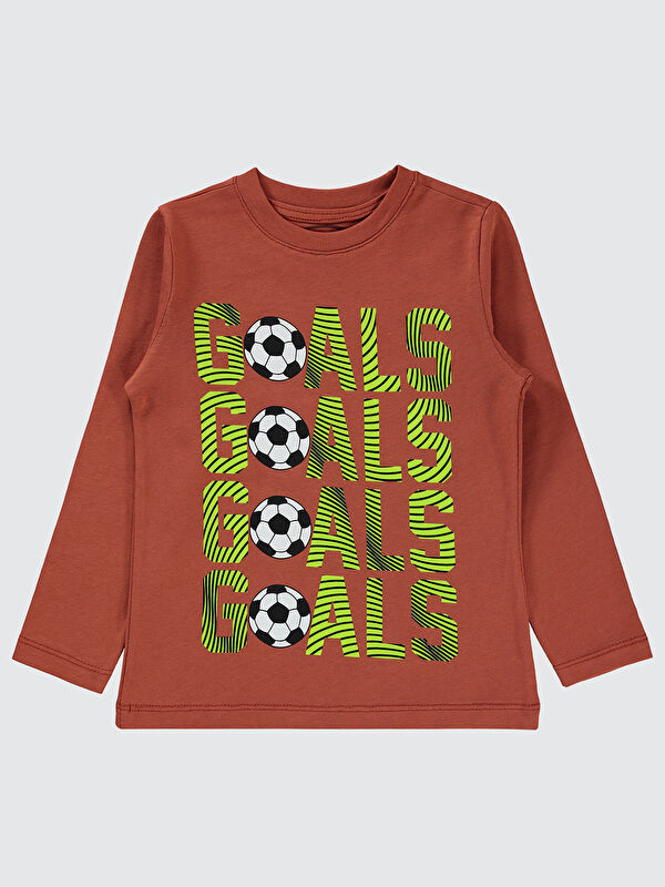 Civil Erkek Çocuk Sweatshirt 2-5 Yaş Koyu Bakır