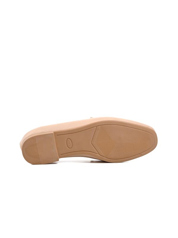 514509 Bej Kadın Babet Ayakkabı - Görsel 6