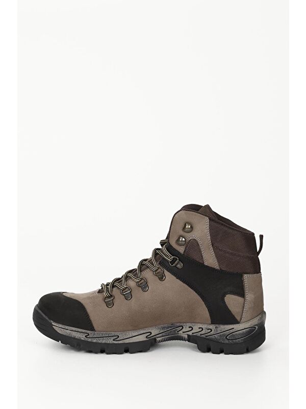 KUM Hakiki Deri Yuvarlak Burun Kauçuk Taban Bağcıklı Günlük Erkek Bot 42229 - Görsel 7