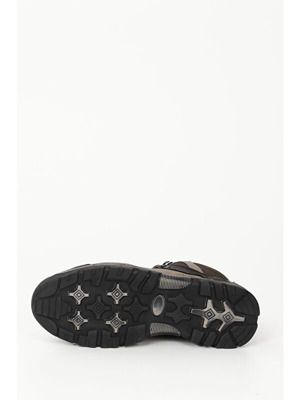 KUM Hakiki Deri Yuvarlak Burun Kauçuk Taban Bağcıklı Günlük Erkek Bot 42229 - Görsel 8