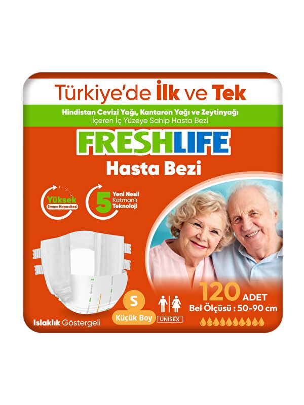 Freshlife 4'lü Small Bel Bantlı Yetişkin Hasta Bezi 30x4 (120 Adet)