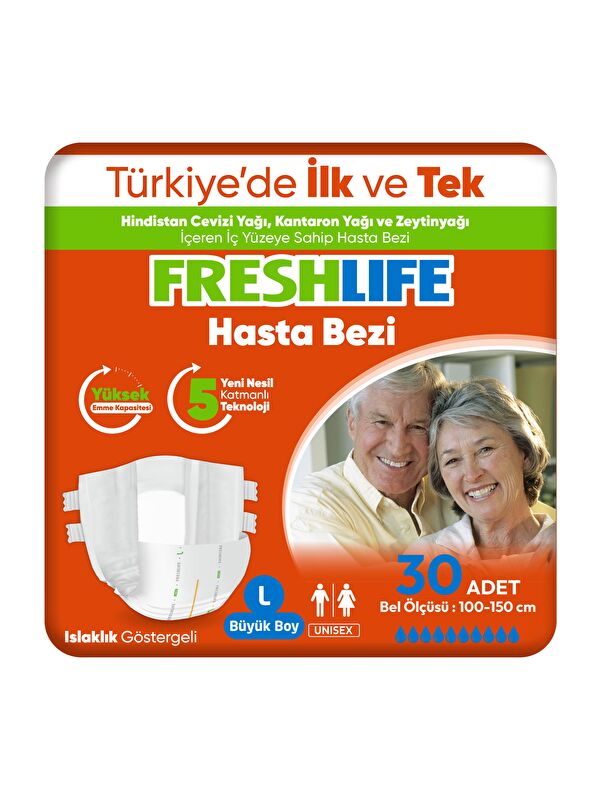 Freshlife Large Bel Bantlı Yetişkin Hasta Bezi 30 Adet