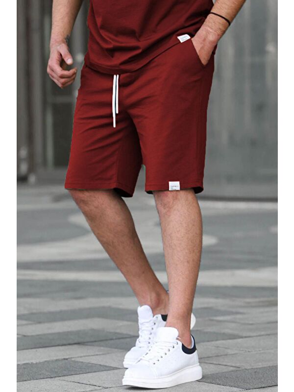 Madmext Bordo Basic Erkek Şort 6501