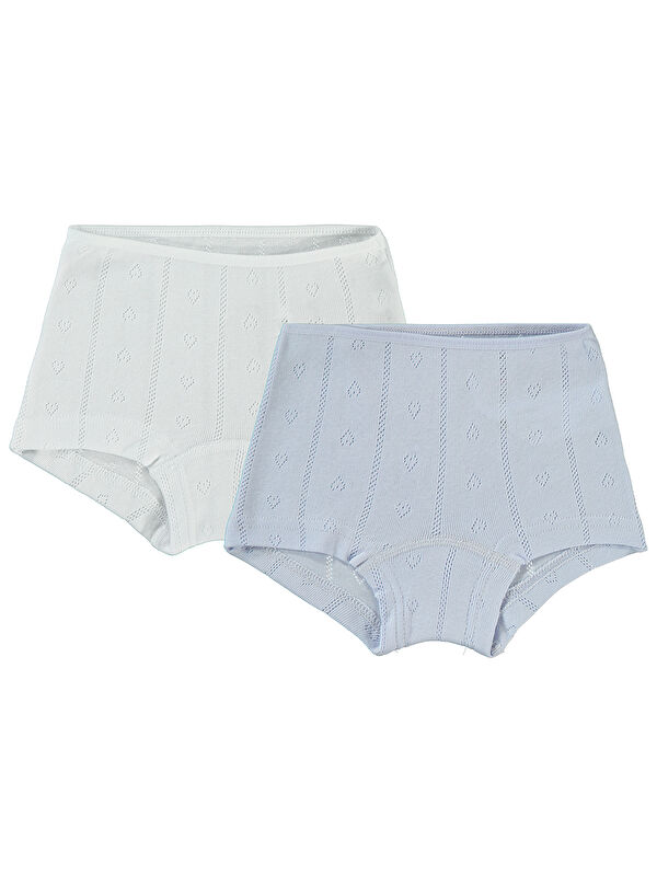 Civil Girls Kız Çocuk 2'li Boxer Set 2-10 Yaş Beyaz-Lila