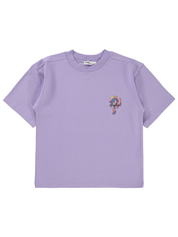 Civil Kız Çocuk Oversize Tişört 6-9 Yaş Lila