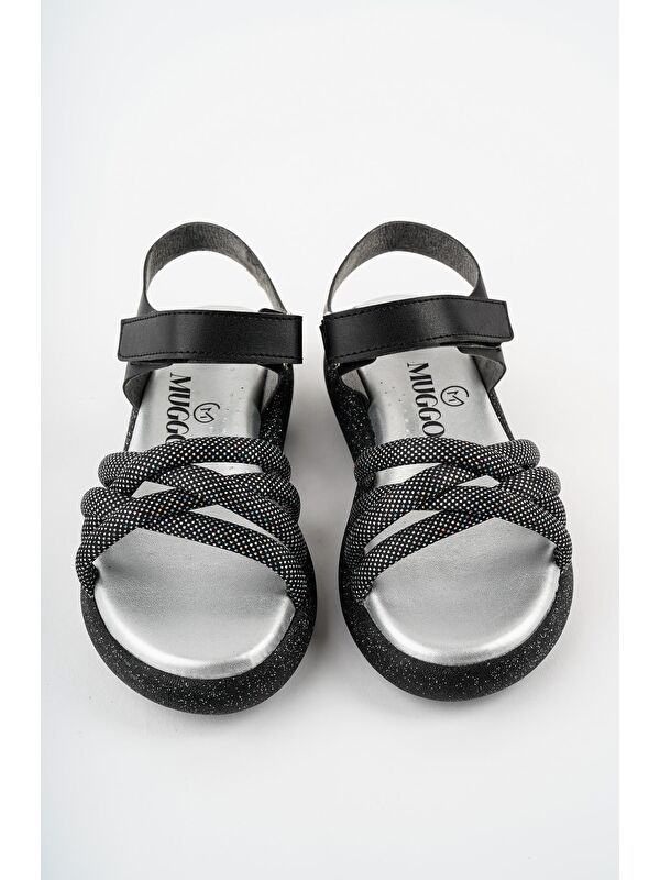 JAZZ Günlük Ortopedik Hafif Taban Örgü Detaylı Cırtlı Kız Çocuk Sandalet - Görsel 6